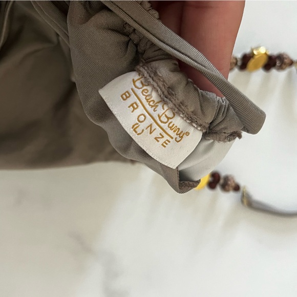 Beach Bunny *RARE* Ticket to Paradise Jeweled Bikini Set in Taupe - Picture 14 of 14